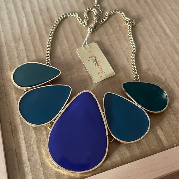 Erica Lyons Jewelry - NOS Erica Lyons Tear Drop Large 5 Link Statement Necklace